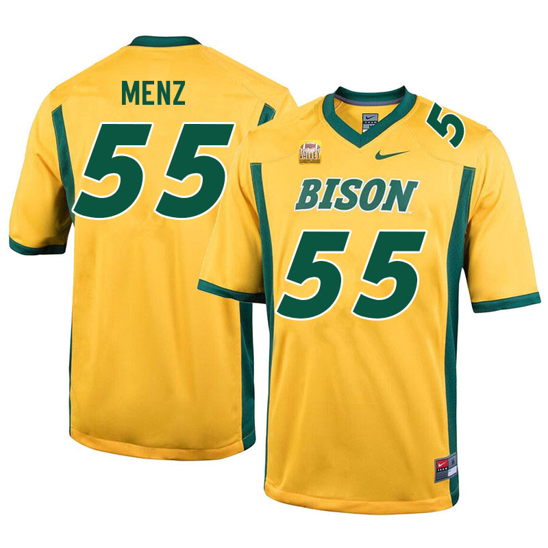 Men #55 Kole Menz North Dakota State Bison College Football Jerseys Sale-Yellow - Click Image to Close